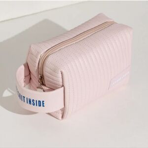 Larissa Loden Cosmetic Bag Pink Quilted Cosmetic Bag